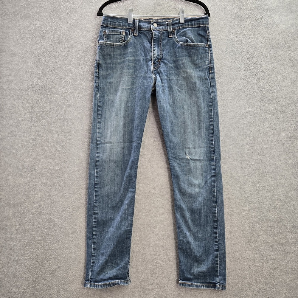 Levi's 502 Men Jeans 31X32 Blue Denim Tapered Pockets Cotton Adult